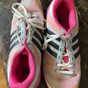 Adidas Pink and Black Athletic Shoes